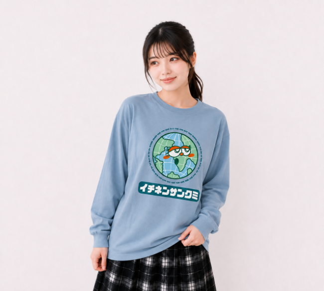 長袖ビッグシルエットTシャツ