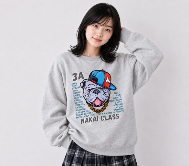 ビッグシルエットクルーネックスウェット（裏起毛）